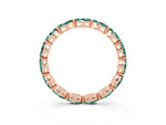 Marquise Green Sapphire Eternity Band in Rose gold with U-Prong Setting_3
