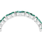 Marquise Green Sapphire Eternity Band in White gold with U-Prong Setting_4