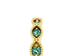 Marquise Green Sapphire Milgrain Half Eternity Band in Yellow gold with Bezel Setting_5