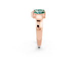 Marquise Green Sapphire Open Band Ring in Rose gold with Tension Setting_2