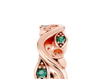 Marquise Green Sapphire Vine Eternity Band in Rose gold with Bezel Setting_5