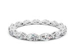 Marquise Moissanite Eternity Band in Platinum with U-Prong Setting