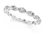 Marquise Moissanite Eternity Band in Platinum with U-Prong Setting_1
