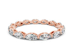 Marquise Moissanite Eternity Band in Rose gold with U-Prong Setting