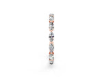 Marquise Moissanite Eternity Band in Rose gold with U-Prong Setting_2