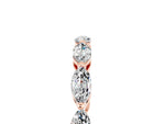 Marquise Moissanite Eternity Band in Rose gold with U-Prong Setting_5
