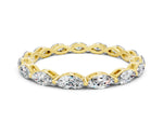 Marquise Moissanite Eternity Band in Yellow gold with U-Prong Setting