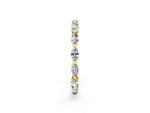Marquise Moissanite Eternity Band in Yellow gold with U-Prong Setting_2