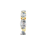 Marquise Moissanite Eternity Band in Yellow gold with U-Prong Setting_5