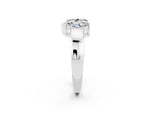 Marquise Moissanite Open Band Ring in Platinum with Tension Setting_2