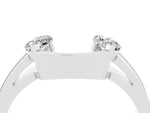 Marquise Moissanite Open Band Ring in Platinum with Tension Setting_4