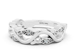 Marquise Moissanite Vine Eternity Band in Platinum with Bezel Setting