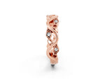 Marquise Moissanite Vine Eternity Band in Rose gold with Bezel Setting_2