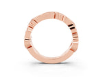 Marquise Moissanite Vine Eternity Band in Rose gold with Bezel Setting_3