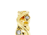 Marquise Moissanite Vine Eternity Band in Yellow gold with Bezel Setting_5