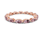 Marquise Morganite Eternity Band in Rose gold with U-Prong Setting