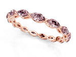 Marquise Morganite Eternity Band in Rose gold with U-Prong Setting_1