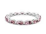 Marquise Morganite Eternity Band in White gold with U-Prong Setting