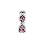 Marquise Morganite Milgrain Half Eternity Band in Platinum with Bezel Setting_5