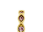 Marquise Morganite Milgrain Half Eternity Band in Yellow gold with Bezel Setting_5