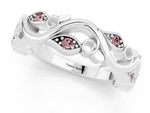Marquise Morganite Vine Eternity Band in Platinum with Bezel Setting_1