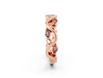 Marquise Morganite Vine Eternity Band in Rose gold with Bezel Setting_2