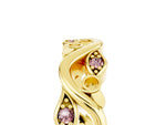 Marquise Morganite Vine Eternity Band in Yellow gold with Bezel Setting_5