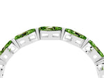 Marquise Peridot Eternity Band in White gold with U-Prong Setting_4
