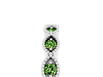 Marquise Peridot Milgrain Half Eternity Band in Platinum with Bezel Setting_5