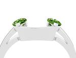 Marquise Peridot Open Band Ring in Platinum with Tension Setting_4