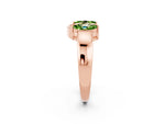 Marquise Peridot Open Band Ring in Rose gold with Tension Setting_2