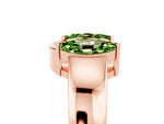 Marquise Peridot Open Band Ring in Rose gold with Tension Setting_5