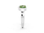 Marquise Peridot Open Band Ring in Silver with Tension Setting_2