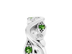 Marquise Peridot Vine Eternity Band in Platinum with Bezel Setting_5