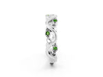 Marquise Peridot Vine Eternity Band in White gold with Bezel Setting_2