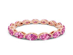 Marquise Pink Sapphire Eternity Band in Rose gold with U-Prong Setting