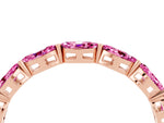Marquise Pink Sapphire Eternity Band in Rose gold with U-Prong Setting_4