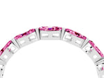 Marquise Pink Sapphire Eternity Band in Silver with U-Prong Setting_4