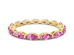 Marquise Pink Sapphire Eternity Band in Yellow gold with U-Prong Setting