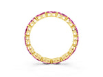 Marquise Pink Sapphire Eternity Band in Yellow gold with U-Prong Setting_3
