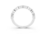 Marquise Pink Sapphire Milgrain Half Eternity Band in Platinum with Bezel Setting_3