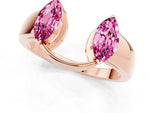 Marquise Pink Sapphire Open Band Ring in Rose gold with Tension Setting_1