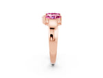 Marquise Pink Sapphire Open Band Ring in Rose gold with Tension Setting_2