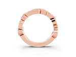 Marquise Pink Sapphire Vine Eternity Band in Rose gold with Bezel Setting_3
