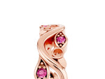 Marquise Pink Sapphire Vine Eternity Band in Rose gold with Bezel Setting_5