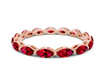 Marquise Ruby Eternity Band in Rose gold with U-Prong Setting