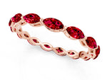 Marquise Ruby Eternity Band in Rose gold with U-Prong Setting_1