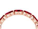 Marquise Ruby Eternity Band in Rose gold with U-Prong Setting_4