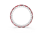 Marquise Ruby Eternity Band in Silver with U-Prong Setting_3