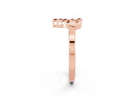 Marquise Ruby Floral Cluster Bypass Ring in Rose gold with Prong Setting_2